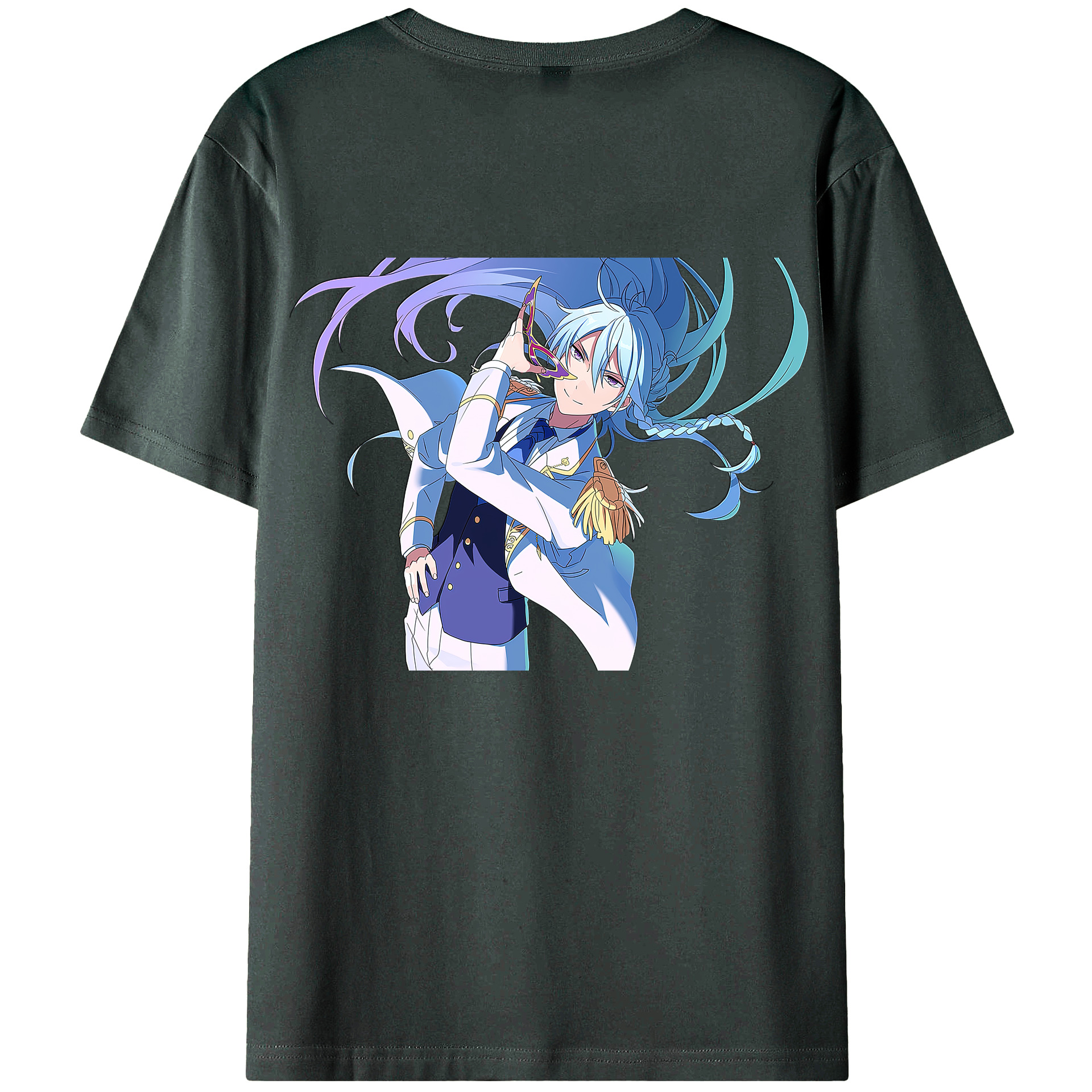 （画像用） あんさんぶるスターズ! Ensemble Stars 綿100％ メンズ半袖Tシャツ（バックプリント） 通気性